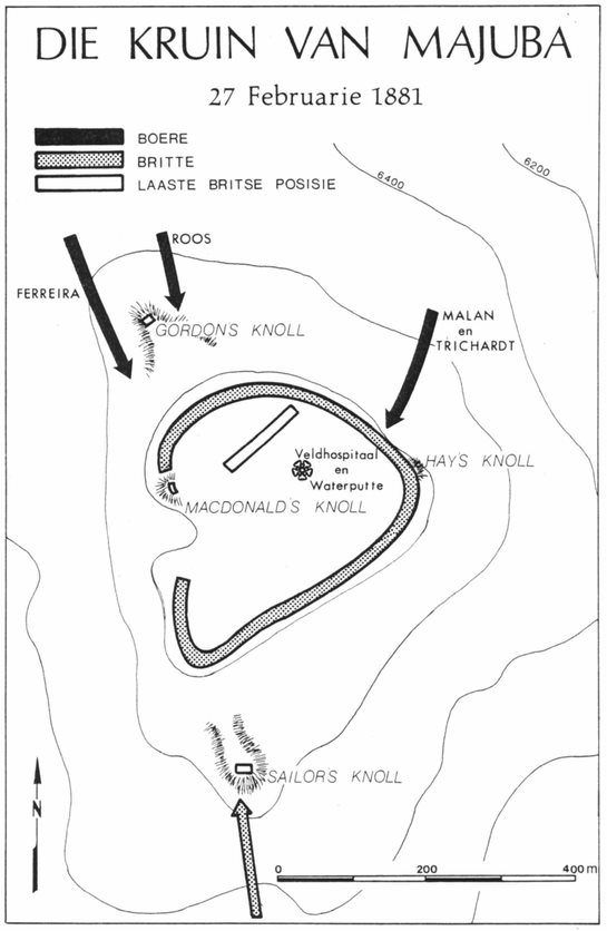 Kaart Slag van Majuba 27 Februarie 1881 1