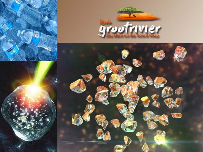 Wetenskaplikes het plastiek met lasers in diamante en warm ys verander
