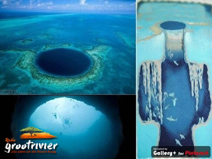 Die onderwater sand valle van Dean's Blue Hole
