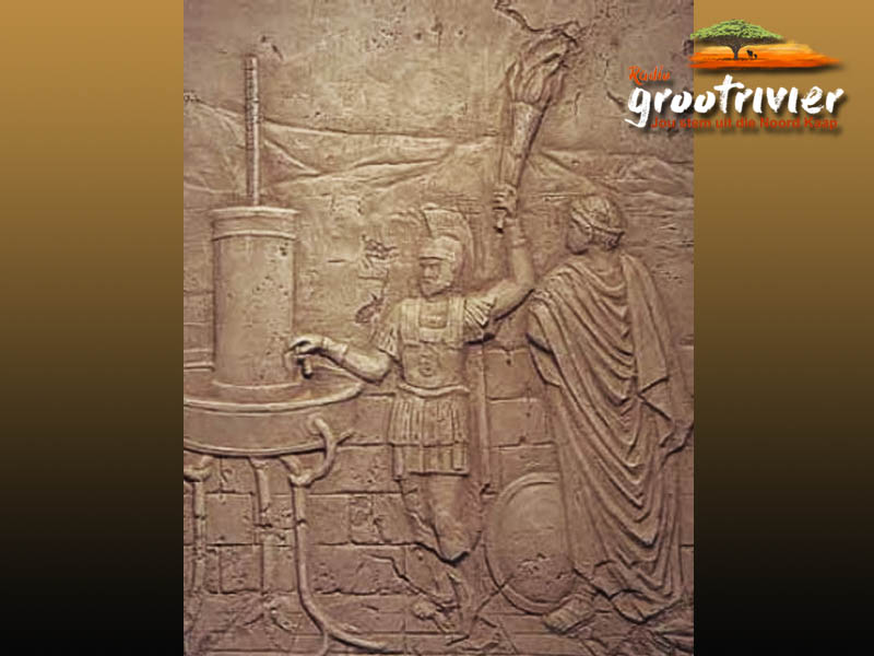 Die Grieke het 'n Hidrouliese telegraaf tydens die Eerste Puniese Oorlog gebruik 264–241 vC